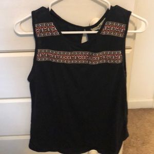Beaded, embroidered tank top boutique blouse